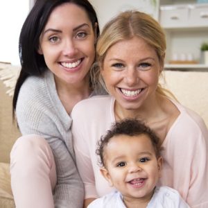 Lesbian couple with child